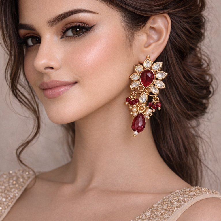 Kundan earring