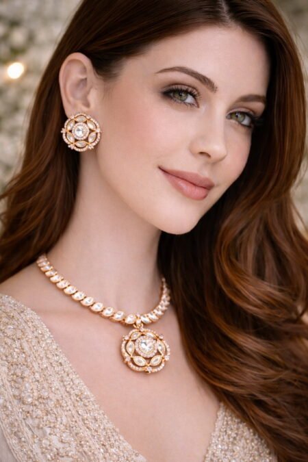 Gold-Plated Kundan Jewellery Set