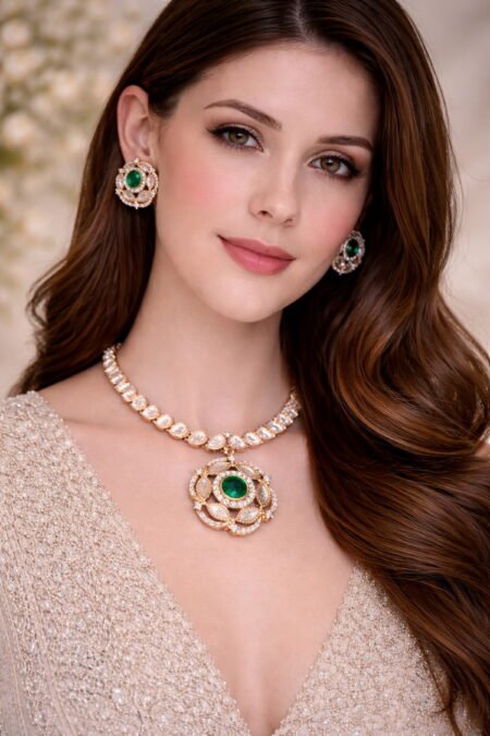 Gold-Plated Kundan Jewellery Set