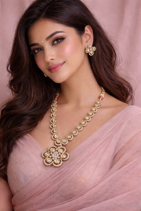 Gold-Plated Kundan Jewellery Set